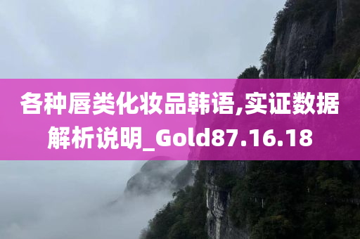 各种唇类化妆品韩语,实证数据解析说明_Gold87.16.18