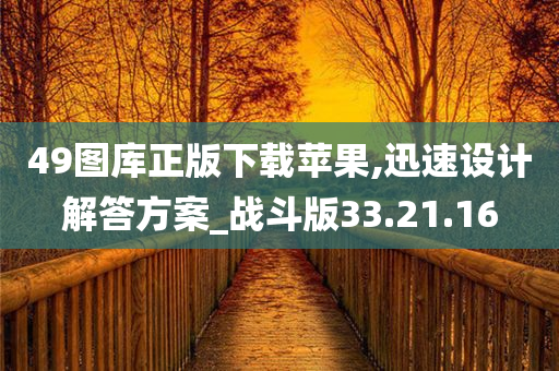 49图库正版下载苹果,迅速设计解答方案_战斗版33.21.16