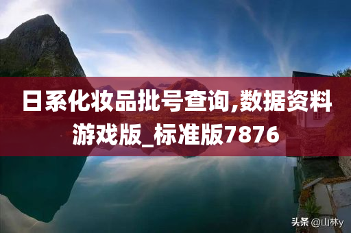 日系化妆品批号查询,数据资料游戏版_标准版7876