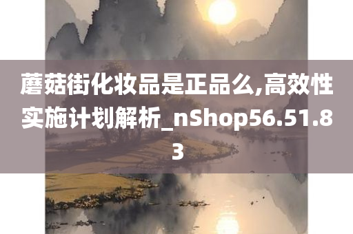 蘑菇街化妆品是正品么,高效性实施计划解析_nShop56.51.83