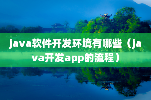 java软件开发环境有哪些（java开发app的流程）