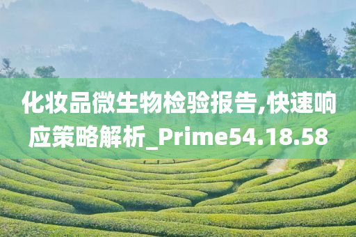 化妆品微生物检验报告,快速响应策略解析_Prime54.18.58