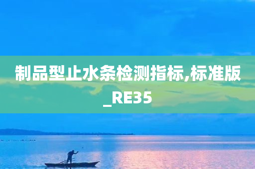 制品型止水条检测指标,标准版_RE35