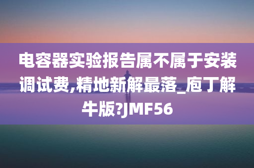 电容器实验报告属不属于安装调试费,精地新解最落_庖丁解牛版?JMF56