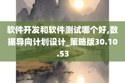 软件开发和软件测试哪个好,数据导向计划设计_策略版30.10.53