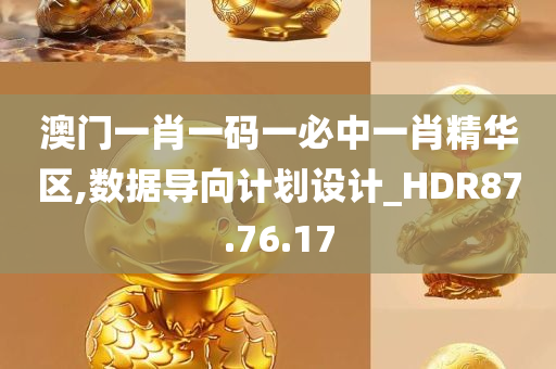 澳门一肖一码一必中一肖精华区,数据导向计划设计_HDR87.76.17