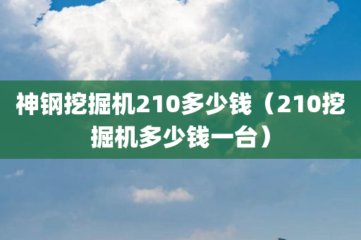 神钢挖掘机210多少钱（210挖掘机多少钱一台）