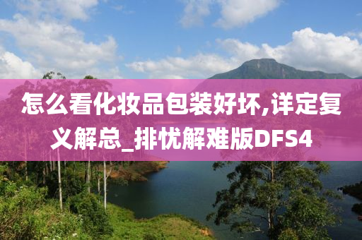 怎么看化妆品包装好坏,详定复义解总_排忧解难版DFS4