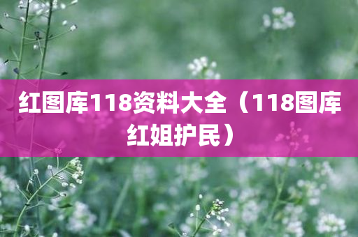 红图库118资料大全（118图库红姐护民）