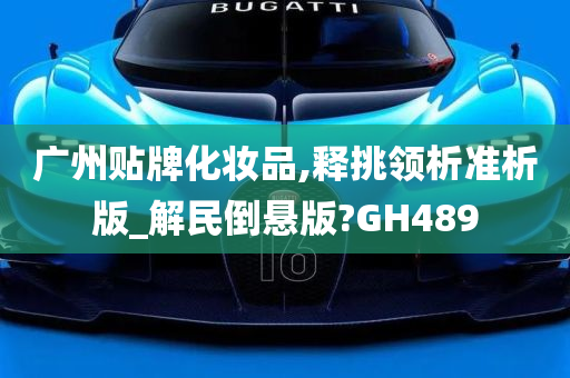 广州贴牌化妆品,释挑领析准析版_解民倒悬版?GH489