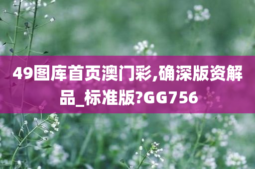 49图库首页澳门彩,确深版资解品_标准版?GG756