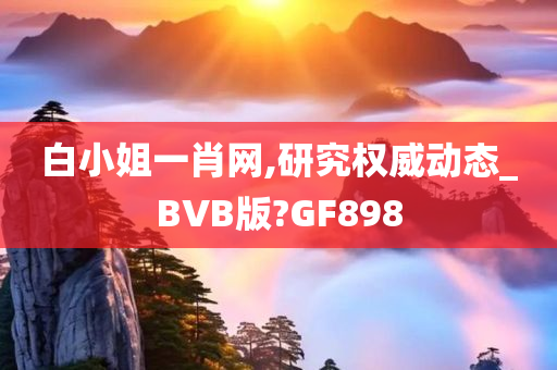 白小姐一肖网,研究权威动态_BVB版?GF898