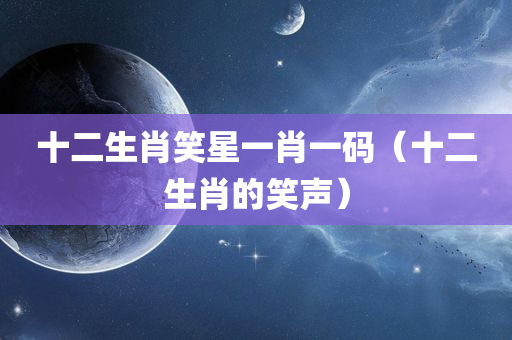 十二生肖笑星一肖一码（十二生肖的笑声）