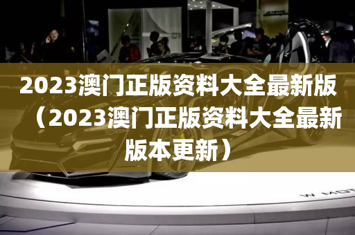 2023澳门正版资料大全最新版（2023澳门正版资料大全最新版本更新）