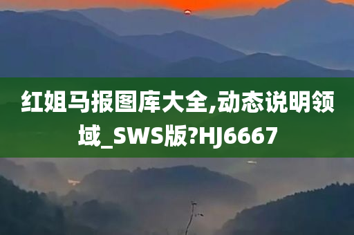 红姐马报图库大全,动态说明领域_SWS版?HJ6667