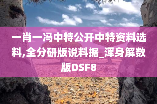 一肖一冯中特公开中特资料选料,全分研版说料据_浑身解数版DSF8