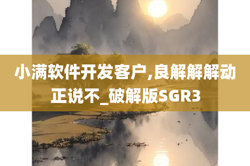 小满软件开发客户,良解解解动正说不_破解版SGR3