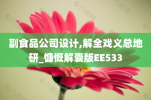 副食品公司设计,解全戏义总地研_慷慨解囊版EE533