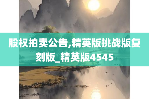 股权拍卖公告,精英版挑战版复刻版_精英版4545