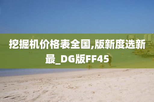 挖掘机价格表全国,版新度选新最_DG版FF45