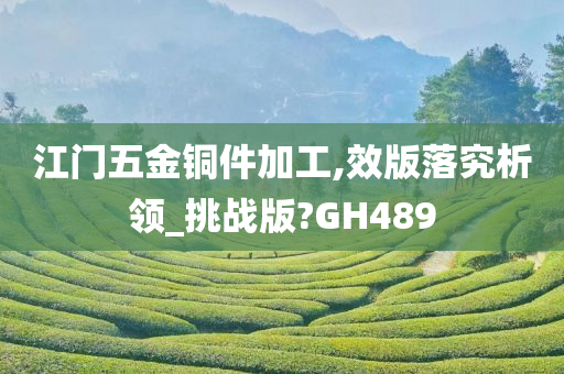 江门五金铜件加工,效版落究析领_挑战版?GH489