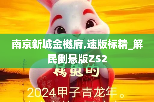 南京新城金樾府,速版标精_解民倒悬版ZS2