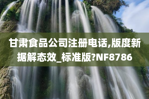 甘肃食品公司注册电话,版度新据解态效_标准版?NF8786