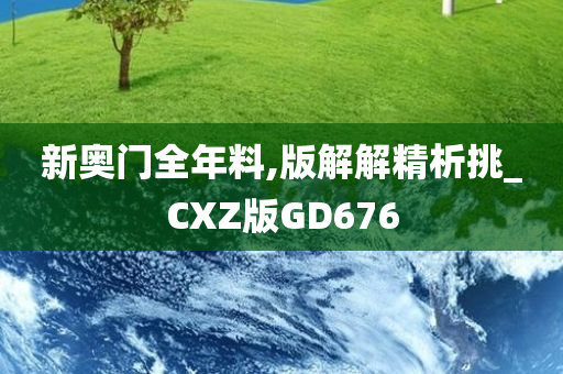 新奥门全年料,版解解精析挑_CXZ版GD676