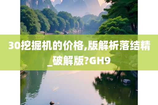 30挖掘机的价格,版解析落结精_破解版?GH9