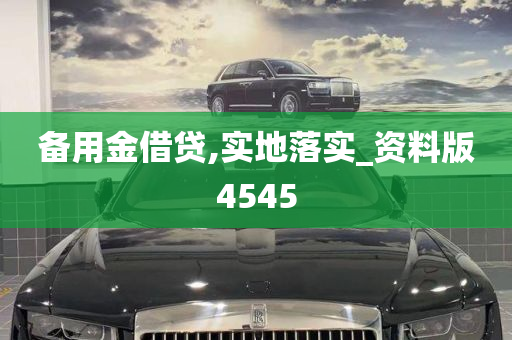 备用金借贷,实地落实_资料版4545