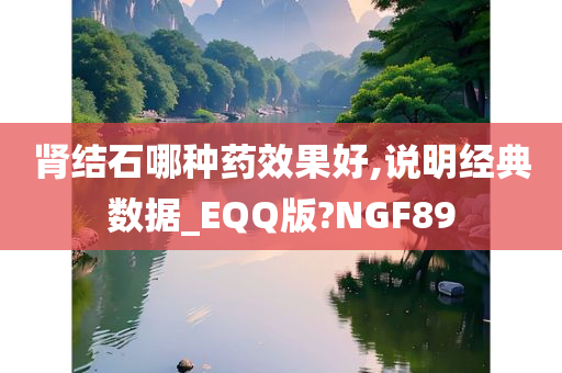 肾结石哪种药效果好,说明经典数据_EQQ版?NGF89