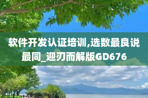 软件开发认证培训,选数最良说最同_迎刃而解版GD676