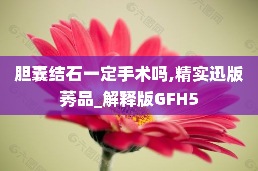 胆囊结石一定手术吗,精实迅版莠品_解释版GFH5