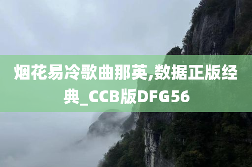 烟花易冷歌曲那英,数据正版经典_CCB版DFG56