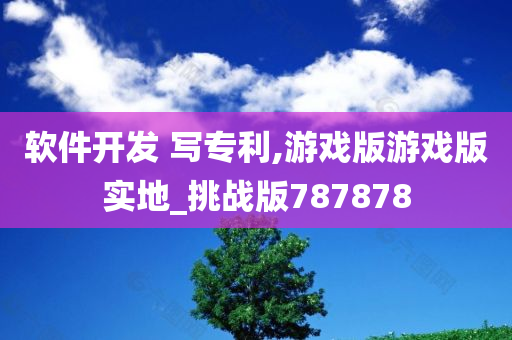 软件开发 写专利,游戏版游戏版实地_挑战版787878