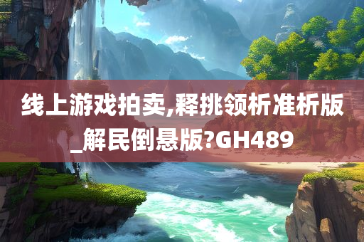 线上游戏拍卖,释挑领析准析版_解民倒悬版?GH489