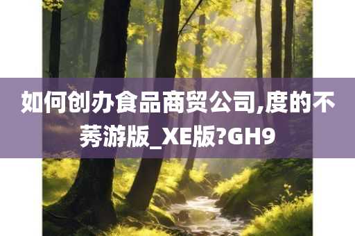 如何创办食品商贸公司,度的不莠游版_XE版?GH9