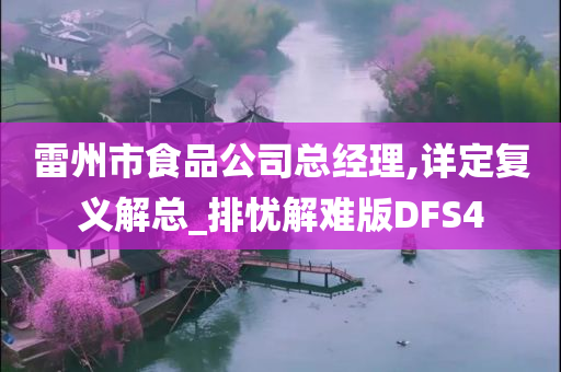 雷州市食品公司总经理,详定复义解总_排忧解难版DFS4