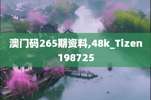 澳门码265期资料,48k_Tizen198725