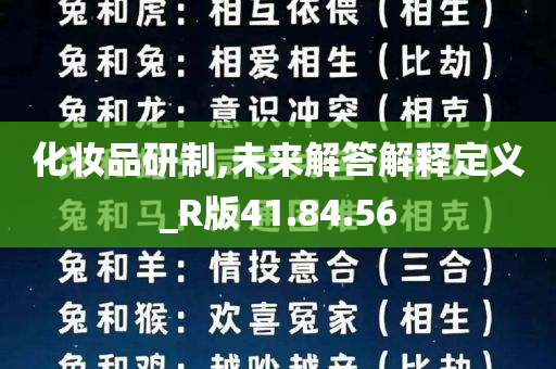 化妆品研制,未来解答解释定义_R版41.84.56