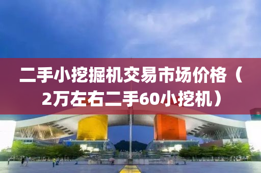 二手小挖掘机交易市场价格（2万左右二手60小挖机）