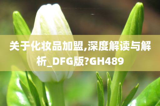 关于化妆品加盟,深度解读与解析_DFG版?GH489