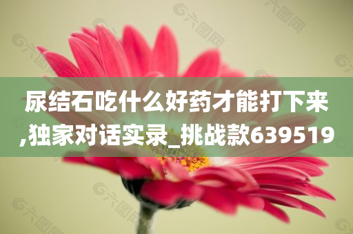 尿结石吃什么好药才能打下来,独家对话实录_挑战款639519