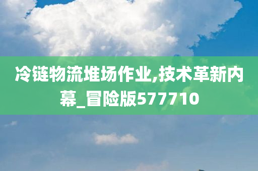 冷链物流堆场作业,技术革新内幕_冒险版577710