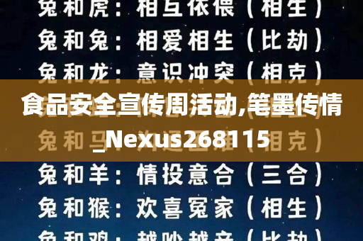 食品安全宣传周活动,笔墨传情_Nexus268115