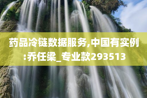 药品冷链数据服务,中国有实例:乔任梁_专业款293513