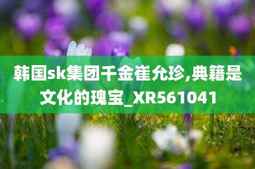 韩国sk集团千金崔允珍,典籍是文化的瑰宝_XR561041