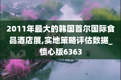 2011年最大的韩国首尔国际食品酒店展,实地策略评估数据_愤心版6363