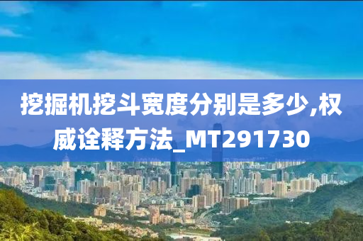 挖掘机挖斗宽度分别是多少,权威诠释方法_MT291730