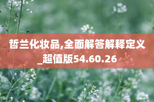 哲兰化妆品,全面解答解释定义_超值版54.60.26